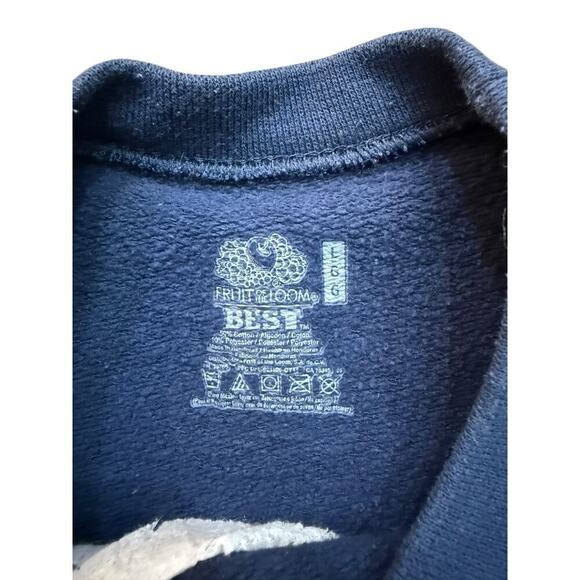 Vintage Fruit of the Loom Men's Blue Broadway Crew Neck Sweatshirt Size L - Picture 2 of 4